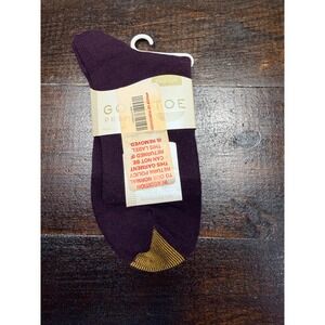 Gold Toe Premier Crew Socks Wine Purple Picot Cuff AquaFX Size 9-11 4739F